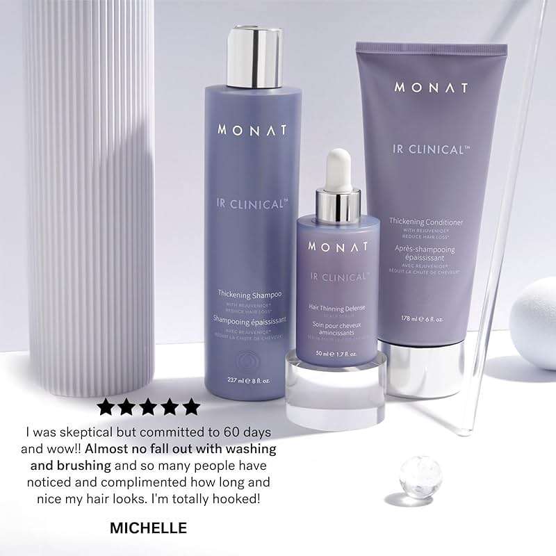 MONAT IR Clinical System – Complete Hair Care Restoration Kit with Thickening Shampoo, Conditioner & Thinning Defense Serum – Strengthens, Protects, & Revives Hair for Thicker, Fuller-Looking Results - Image 9