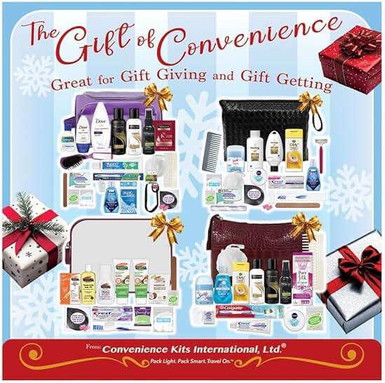 Convenience Kits International Women’s Super Premium 31 PC Travel Kit Featuring: Ensemble of Travel-Size Hair Care Products Plus Face, Body, Oral Care, Travel Essentials in Large Purple Toiletry Bag - Image 3