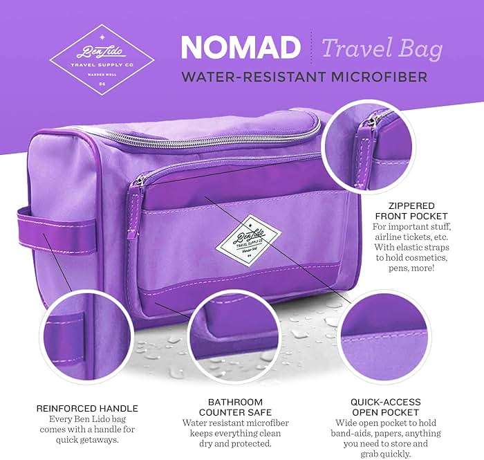 Convenience Kits International Women’s Super Premium 31 PC Travel Kit Featuring: Ensemble of Travel-Size Hair Care Products Plus Face, Body, Oral Care, Travel Essentials in Large Purple Toiletry Bag - Image 7