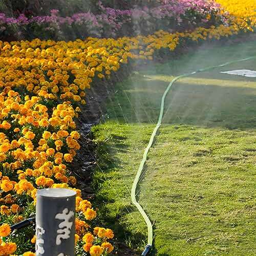 Sprinkler Soaker Hose 50FT with Holes, Garden Watering Hose with Stakes, Drip Hose Sprinkler, Efficient Saving Water for Lawn Garden and Yard, Leakproof - Image 2