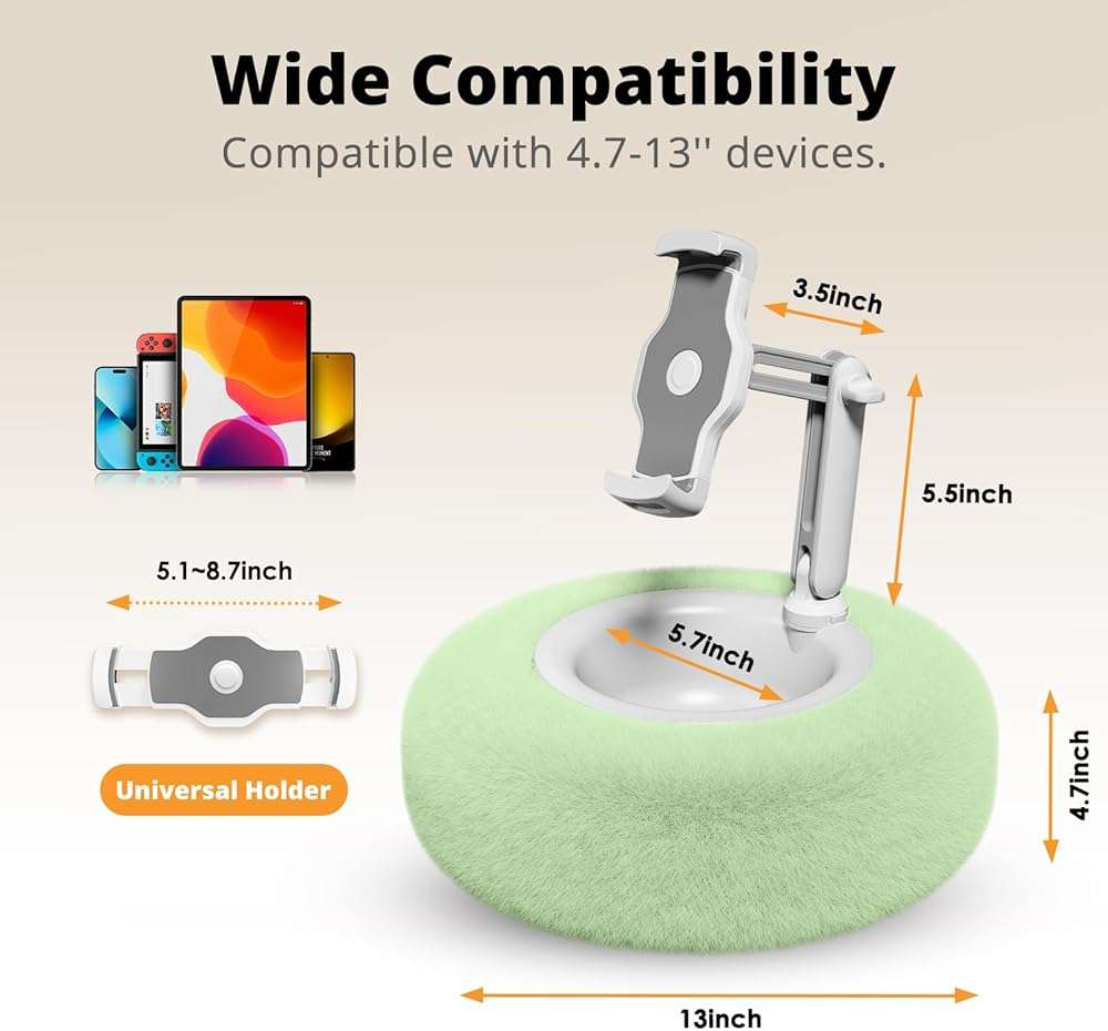 SupeDesk Tablet Pillow Stand for Bed, Adjustable Tablet Stand with Detachable Snack Bowl, Phone Stand for Bed, Kindle Holder, iPad Holder, Tablet Holder for Reading, Watching Videos and Streaming - Image 5