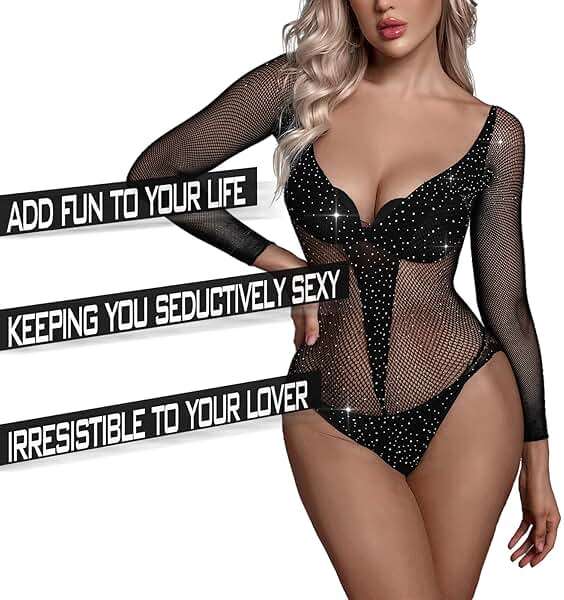 Famstar Sexy Lingerie for Women Naughty Fishnet Lingerie Set Bodysuit Outfits Teddy Babydoll Erotic Mesh Women’s Outfits - Image 3