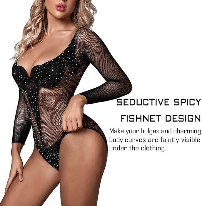 Famstar Sexy Lingerie for Women Naughty Fishnet Lingerie Set Bodysuit Outfits Teddy Babydoll Erotic Mesh Women’s Outfits - Image 4