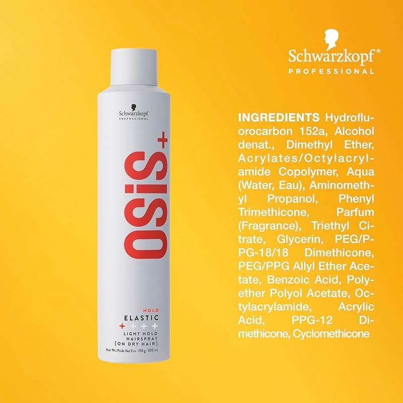 OSiS+ Elastic Hairspray - Light Hold with Heat Protection for All Hair Types - Image 4