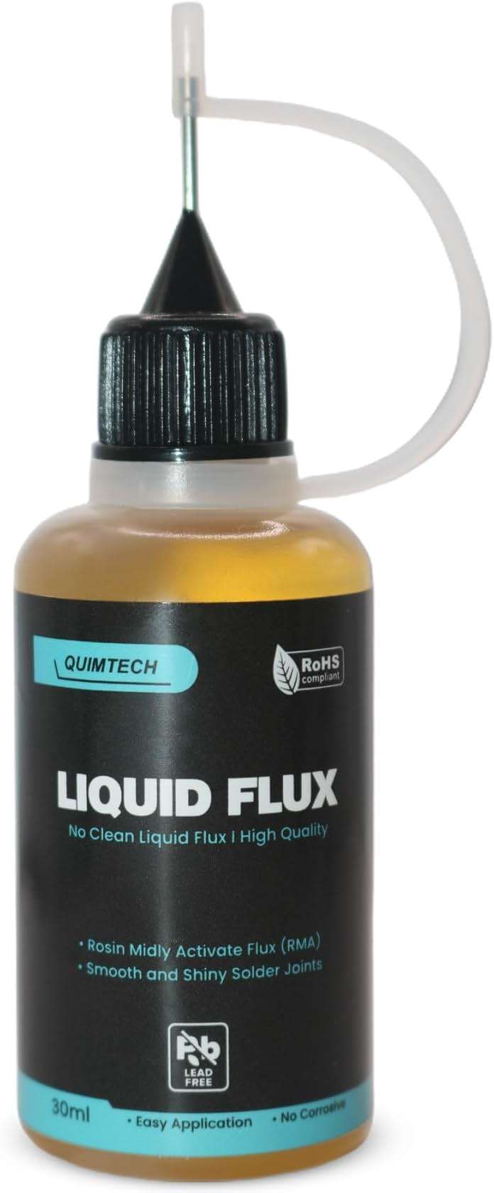 Liquid Solder Flux Dropper (30 ml/1 Oz.) I RMA Liquid Solder Flux I Soldering Flux I Electrical Solder I No Clean Liquid Flux I Rosin Flux I Soldering Flux for Electronics I Lead Free Liquid Solder I - Image 1