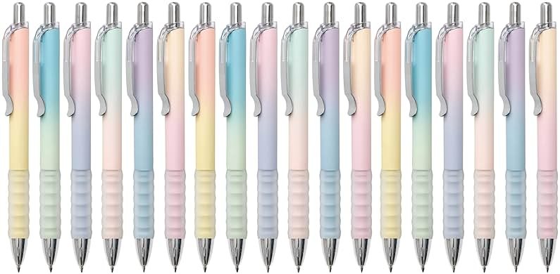 Aisibeiger Gel Pens Fine Point 0.7mm Black Ink Gel Pen Retractable Cute Pens for Smooth Writing School Office Supplies, Pack of 18 - Product Image