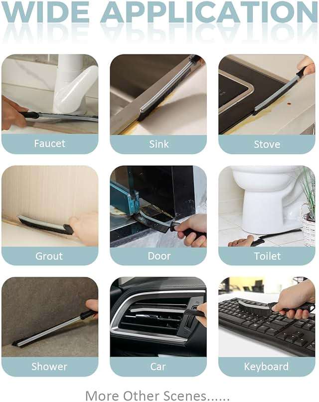 SXhyf Crevice Cleaning Brush - Grout Scrub Brush, House Cleaning Supplies, Gap Cleaning Tools, Home Essentials, Gifts for Women Men, Hard Bristle Crevice Cleaner Brush for Household Use, Bathroom - Image 7