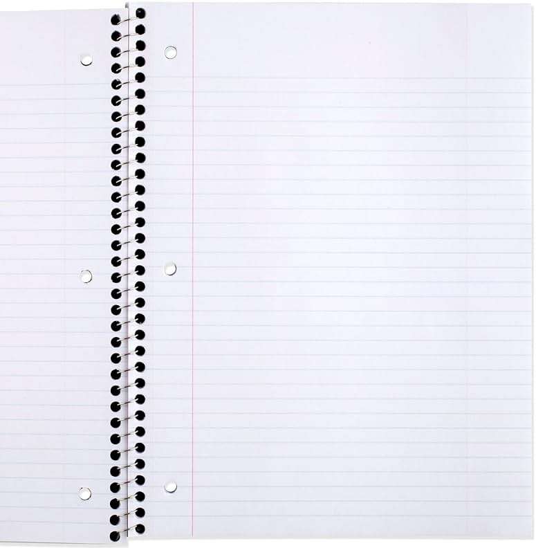Mead Spiral Notebook, 6 Pack, 1 Subject, College Ruled Paper, 7-1/2" x 10-1/2", 70 Sheets per Notebook, Assorted Bright Colors (830050-ECM) - Image 4