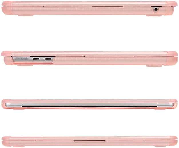 MOSISO Compatible with MacBook Air 13 inch Case M5 2026 M4 2025 M3 M2 2024-2022 A3449 A3240 A3113 A2681,3 in 1 Kit Crack-Resistant Heavy Duty Protective Plastic Hard Case with TPU Bumper, Pink - Image 7