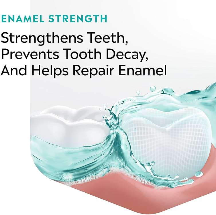 Listerine Clinical Solutions Enamel Strength Mint Oral Rinse, Daily Anticavity Fluoride Mouthwash to Repair Tooth Enamel & Prevent Cavities for Stronger* Teeth, Alpine Mint, 1 L - Image 4