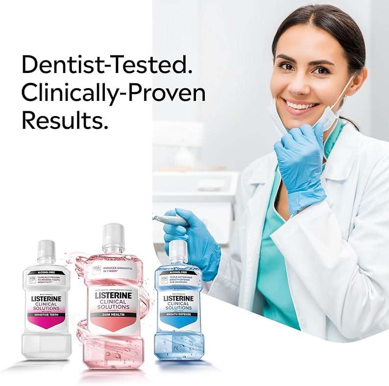 Listerine Clinical Solutions Enamel Strength Mint Oral Rinse, Daily Anticavity Fluoride Mouthwash to Repair Tooth Enamel & Prevent Cavities for Stronger* Teeth, Alpine Mint, 1 L - Image 8
