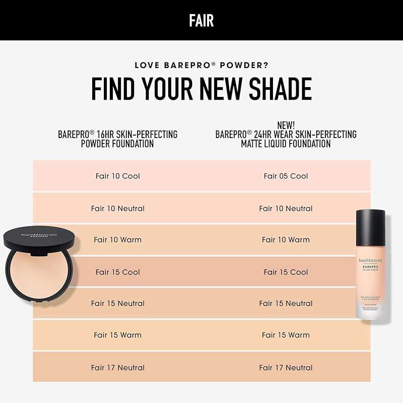 bareminerals Barepro 24HR Wear Matte Liquid Foundation Mineral SPF 20, Full Coverage Foundation Makeup for Mature Skin, Oil-Free, Vegan - Image 6