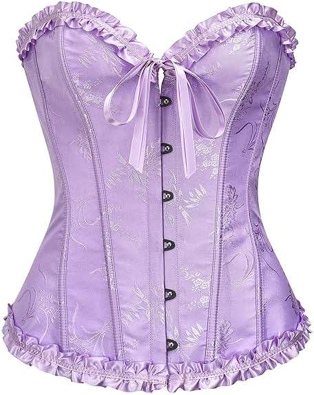 Vrapo Bustier Corset Top for Women | Overbust Lace Up Waist Cincher Shapewear Lingerie - Image 1