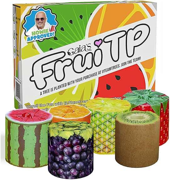 Gaias Premium and Soft Fruit TP Organic Bamboo Toilet Paper | 12 Mega Rolls, 3 Ply, 370 Sheets | FSC Certified, PFAS & BPA Free, Eco-Friendly, Sustainable Tissue - Plastic Free, Septic Safe, Vegan - Image 5