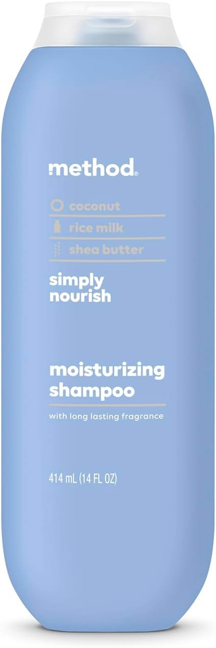 Method Moisturizing Shampoo, Simply Nourish - Hydrates and Revives Dry Hair, Safe for Color-Treated Hair – Sulfate Free and Cruelty Free - 14 oz - Product Image
