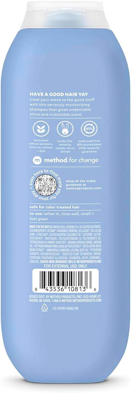 Method Moisturizing Shampoo, Simply Nourish - Hydrates and Revives Dry Hair, Safe for Color-Treated Hair – Sulfate Free and Cruelty Free - 14 oz - Image 2