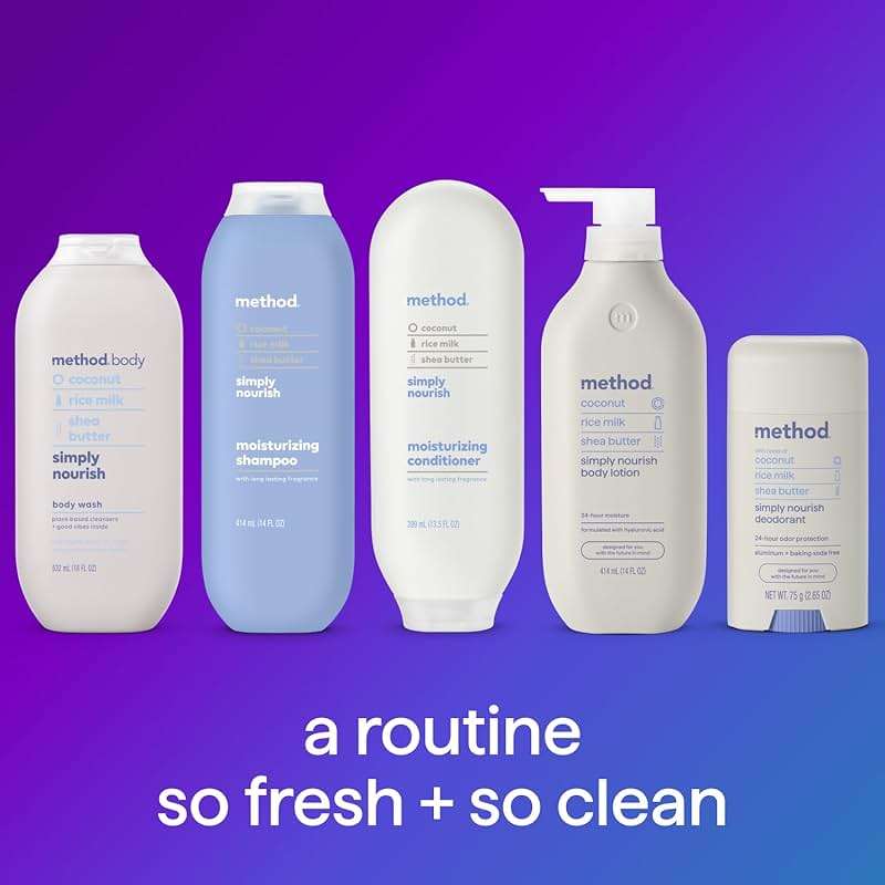 Method Moisturizing Shampoo, Simply Nourish - Hydrates and Revives Dry Hair, Safe for Color-Treated Hair – Sulfate Free and Cruelty Free - 14 oz - Image 9