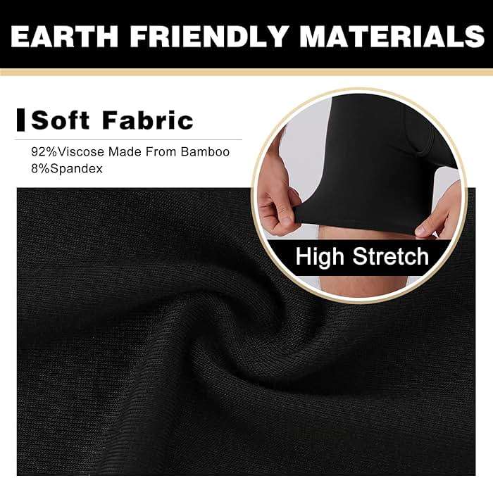 BAMBOO COOL Men's Ultra ComfortSoft Underwear, Moisture Wicking & Breathable No Ride Up Boxer Briefs with Fly, Multipack - Image 5