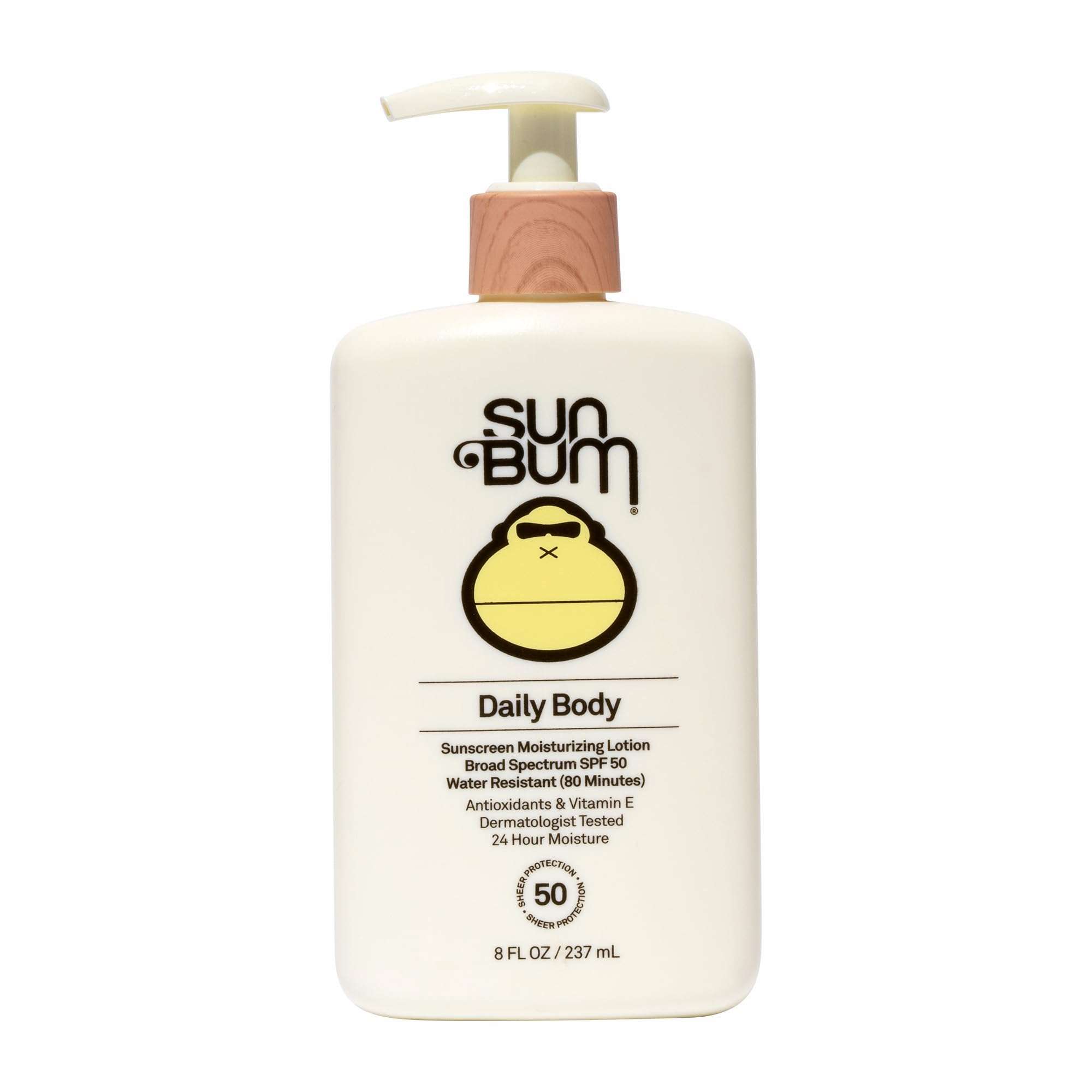 Sun Bum Daily SPF 50 Sunscreen Body Lotion - Broad Spectrum Moisturizing Sunscreen with Vitamin E - Vegan and Hawaii 104 Act Compliant (Without Octinoxate & Oxybenzone) - Dermatologist Tested - 8 oz - Image 1