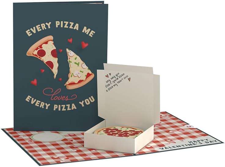 Lovepop Valentines Day Card for Her, Him - 3D Romantic Greeting Pop-Up Cards - You've Stolen a Pizza my Heart - 5" x 7" - Blank Notecard & Envelope Included - Image 3