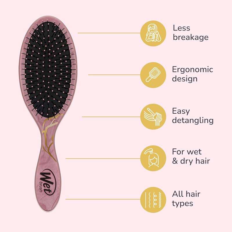 Wet Brush Disney Original Hair Detangler, Belle (Elegant Princess), Ultra-Soft IntelliFlex Bristles, Detangling Brush Glides Through Tangles (Wet Dry & Damaged Hair), Women & Men - Image 4