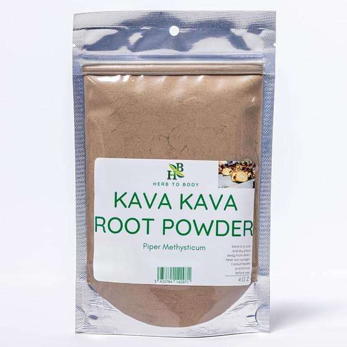 Herb To Body Kava Kava Root Powder - Vanuatu Kava 4oz, Finely Ground for Botanical Use, Traditional Preparations & Blends Flavor for a Tranquil Experience - Image 1