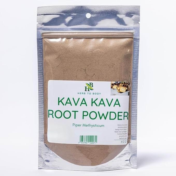 Herb To Body Kava Kava Root Powder - Vanuatu Kava 4oz, Finely Ground for Botanical Use, Traditional Preparations & Blends Flavor for a Tranquil Experience - Product Image
