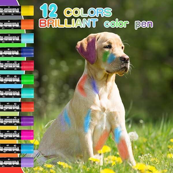 12 Pack Dog Hair Color Dye Temporary Non-toxic Vibrant Colors Washable Pet Safe Paint for Dog Cat Animals - Image 3