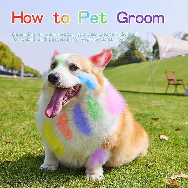 12 Pack Dog Hair Color Dye Temporary Non-toxic Vibrant Colors Washable Pet Safe Paint for Dog Cat Animals - Image 5