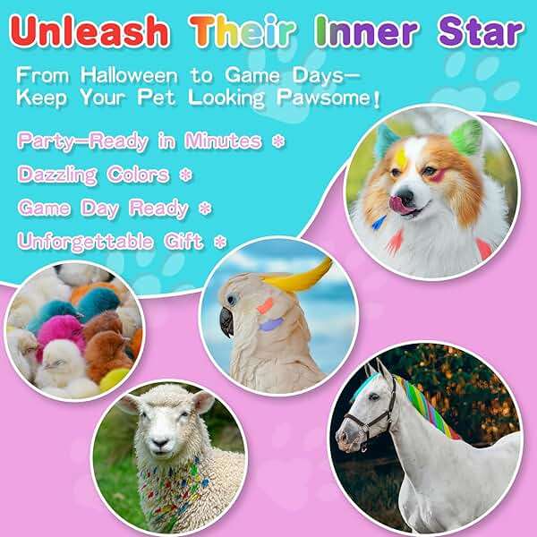 12 Pack Dog Hair Color Dye Temporary Non-toxic Vibrant Colors Washable Pet Safe Paint for Dog Cat Animals - Image 6