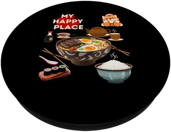 Japanese Ramen Noodle Soup Bowl Sushi Meal Lovers Gifts PopSockets Standard PopGrip - Image 2