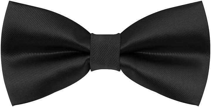 Luckyvestir Bow Ties for Men, Pre-Tied Bowtie Adjustable Black Mens Tie for Shirts Vests Tuxedos Suits Party Graduation Gifts - Image 1
