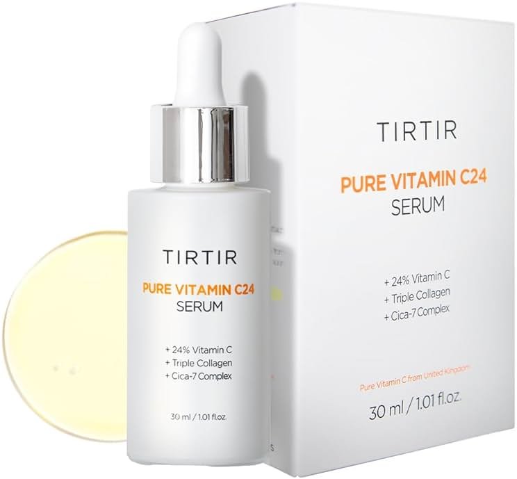 TIRTIR Pure Vitamin C 24% Face Serum – Dark Spot Remover for Sensitive Skin with Collagen Anti Aging Even out Skin Tone Non irritation tested, Wrkinkles, Korean Mild Vita C Facial Serum 1.01 Fl Oz - Product Image