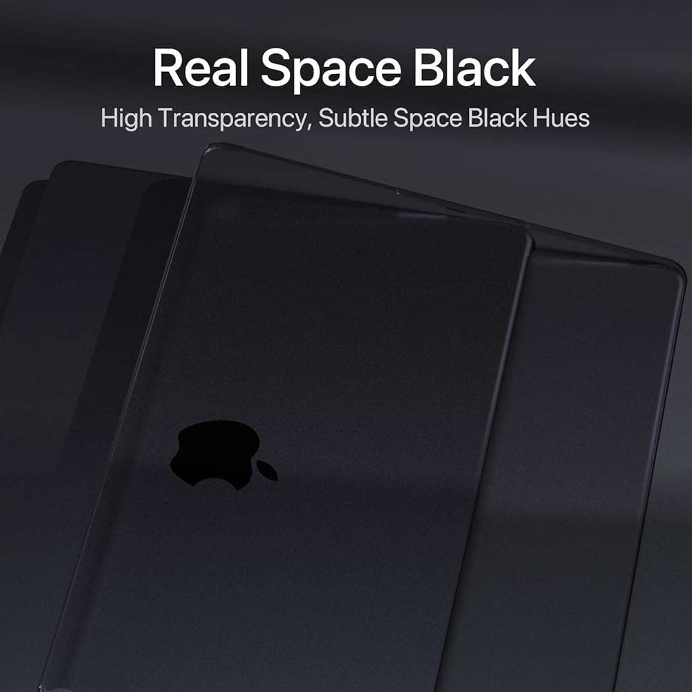 Soonjet Invisible Armor for MacBook Pro 14 inch Case M5 M4 M3 M2 2026-2021 | 100% Color Match, Matte Space Black Clear, Protective Hard Shell Laptop Cover, Ultra Thin, Anti Crack Fingerprint Scratch - Image 4