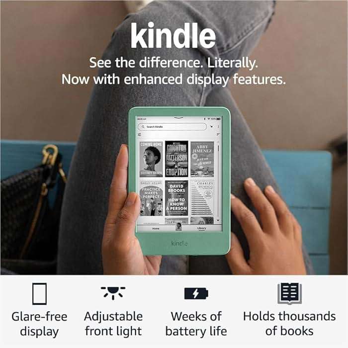Amazon Kindle 16 GB (newest model) - Lightest and most compact Kindle, now with faster page turns, and higher contrast ratio, for an enhanced reading experience - Matcha - Image 7