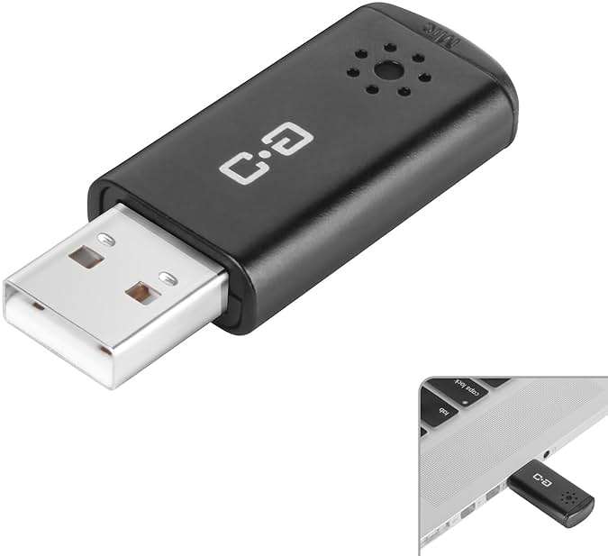 DUNGZDUZ USB Microphone for Laptop and Desktop Computer, High Sensitivity for Clear Call, Plug-and-Play, High Gain, Cordless Mini-Sized Portable, Ideal for Work & Study - Image 1