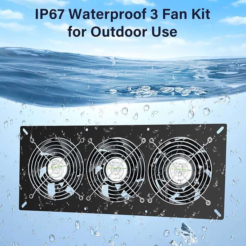 Fanspex Solar 3 Fan Kit, Waterproofed Solar Powered Fans for Outdoor Chicken Coop, Greenhouse & Shed Intake or Exhaust Air - Image 4