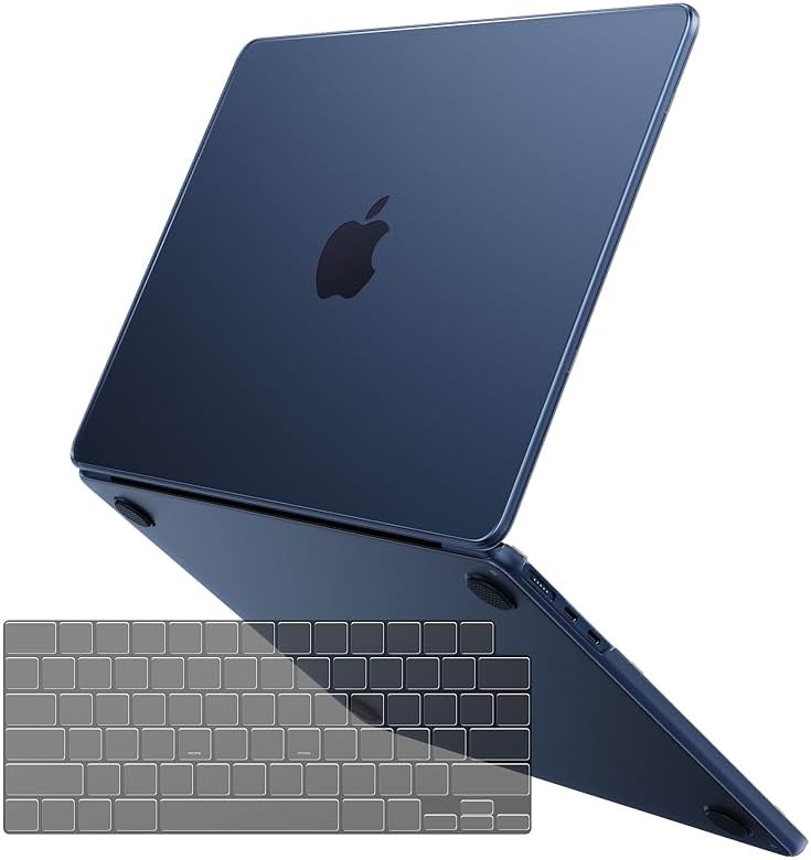 Soonjet for MacBook Air 13 inch Case with Keyboard Cover, Matte Finish Cover, Fits 2022-2026 M5/M4/M3/M2 A3449 A3240 A3113 A2681, Color-Matched Transparent Design for MacBook Air 13.6 inch | Easy to Snap On, Closes Seamlessly, Scratch Resistant, Non-Slip Pads, Includes Keyboard Cover, for A3449 A3240 A3113 A2681 - Product Image