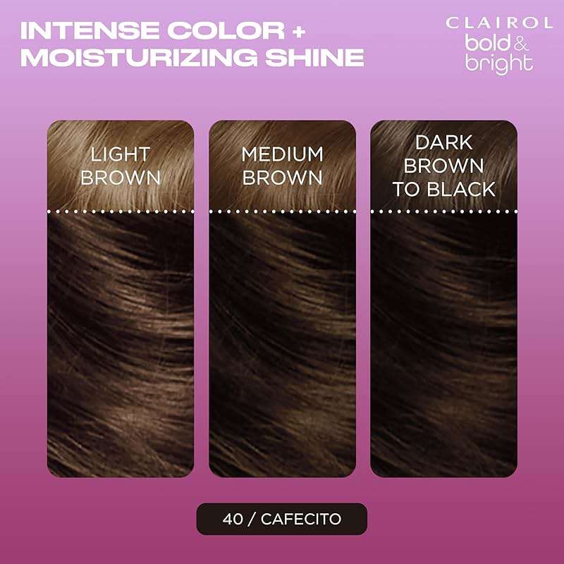 Clairol Bold & Bright Permanent Hair Dye, 40 Cafecito Hair Color | Intense Vibrancy + Moisturizing Shine | Includes Color Boost Glaze to Amplify Color Anytime | Pack of 1 - Image 4