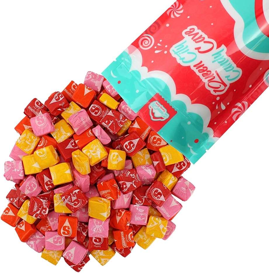 Original Star Candy Bulk - Fruity Chewy Individually Wrapped Pink, Red, Orange, and Yellow Burst Fun Size Candy (2 Pound, Approximately 90 Pieces) - Image 3