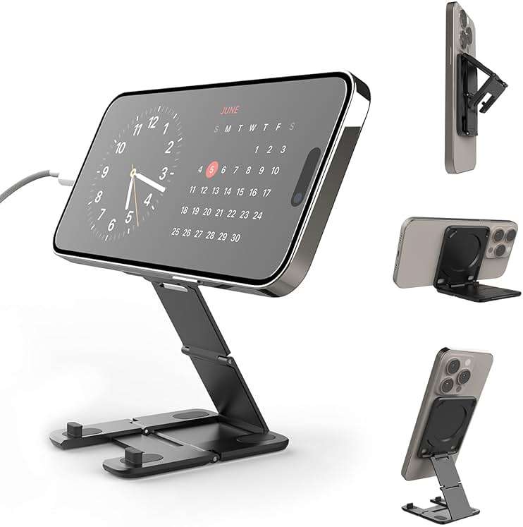 Kenu Stance+ 10-in-1 MagSafe Super Gadget, Magnetic Tripod Stand, Car Vent+Dash+CD Mount, Finger Holder, Airplane Mount, Selfie Stick, More - Image 1