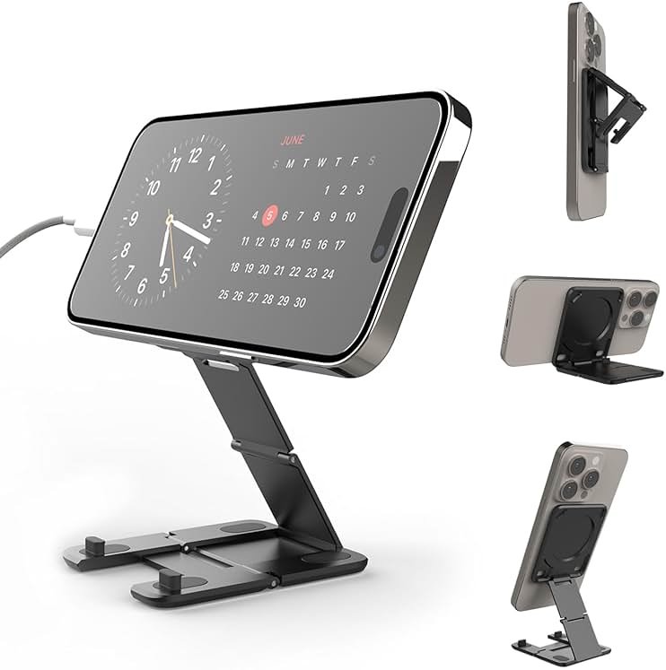 Kenu Stance+ 10-in-1 MagSafe Super Gadget, Magnetic Tripod Stand, Car Vent+Dash+CD Mount, Finger Holder, Airplane Mount, Selfie Stick, More - Product Image