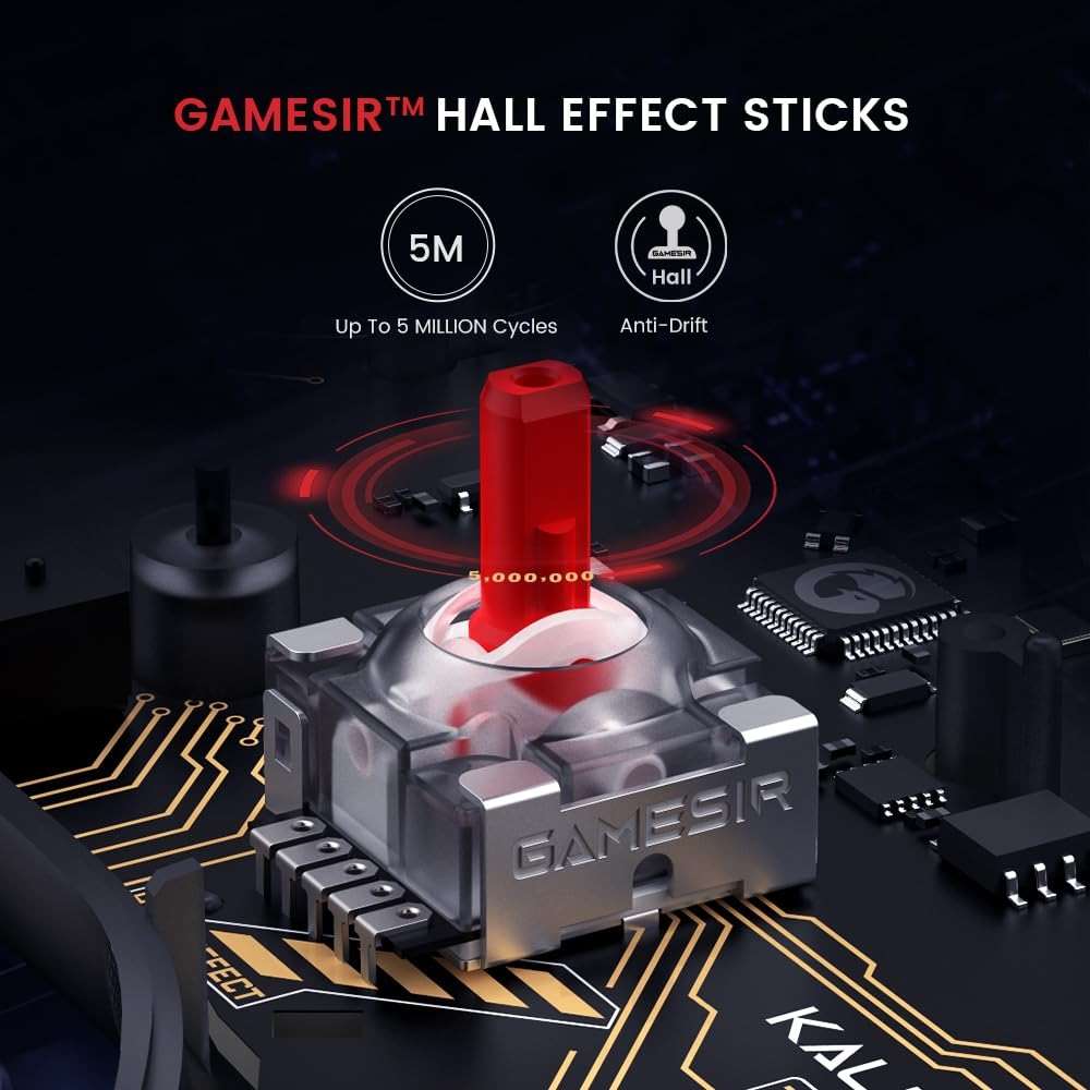 GameSir Kaleid Controller for Xbox Series X|S, Xbox One,Windows 10/11 & Steam, Wired Gaming Gamepad with Hall Effect Joysticks/Hall Trigger, Anti-Drift Joystick, Plus and Play - Transparent Black - Image 2