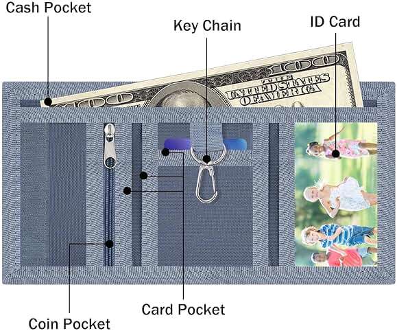 JONYEE Kids Wallets for Boys Ages 4-18 Trifold, Toddler/Youth Wallet for Boys with Zippered Coin Pocket and Card Holders, Novelty Wallet for Childrens Birthday Gifts - Black Gamepad - Image 3