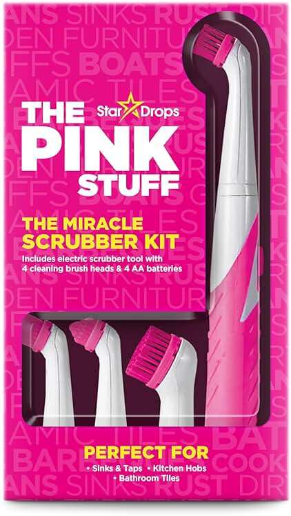 The Pink Stuff - Stardrops - The Miracle Scrubber Kit - 4 Cleaning Brush Heads - Image 1