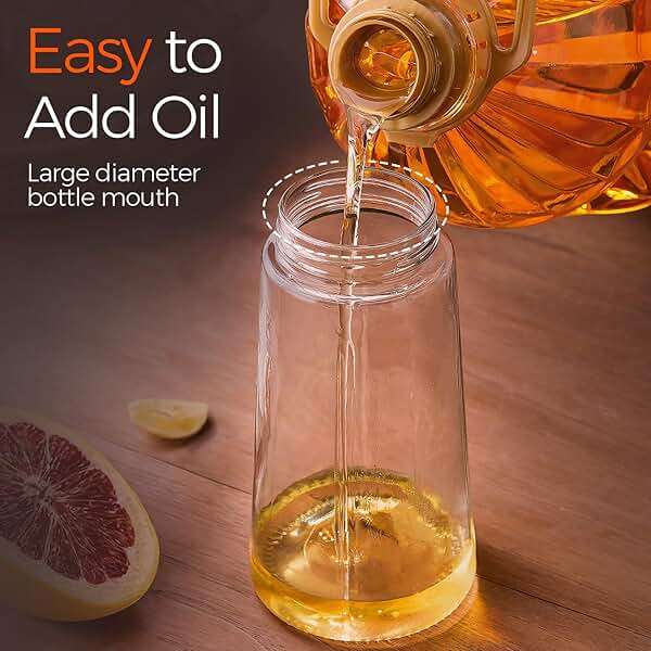 YARRAMATE 16oz/470ml Glass Olive Oil Sprayer for Cooking with Stickers, 2 in 1 Oil Dispenser for Kitchen Gadgets, Food Grade Premium Spray Bottle with Portion Control for Salad, Frying, BBQ (Black) - Image 6