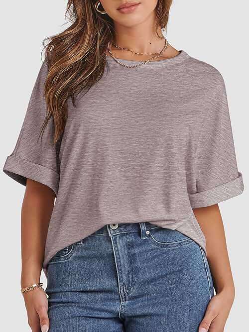 ATHMILE Womens Oversized T Shirts Summer Tops Spring Casual Loose Fit Workout Short Sleeve 2026 Beach Vacation - Image 3