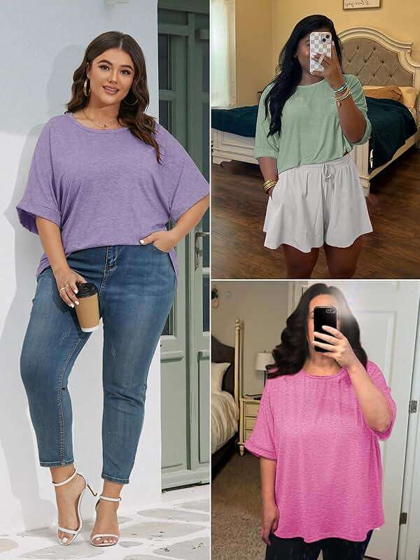 ATHMILE Womens Oversized T Shirts Summer Tops Spring Casual Loose Fit Workout Short Sleeve 2026 Beach Vacation - Image 5