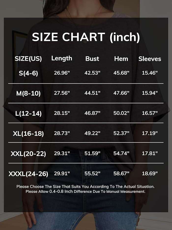 ATHMILE Womens Oversized T Shirts Summer Tops Spring Casual Loose Fit Workout Short Sleeve 2026 Beach Vacation - Image 6