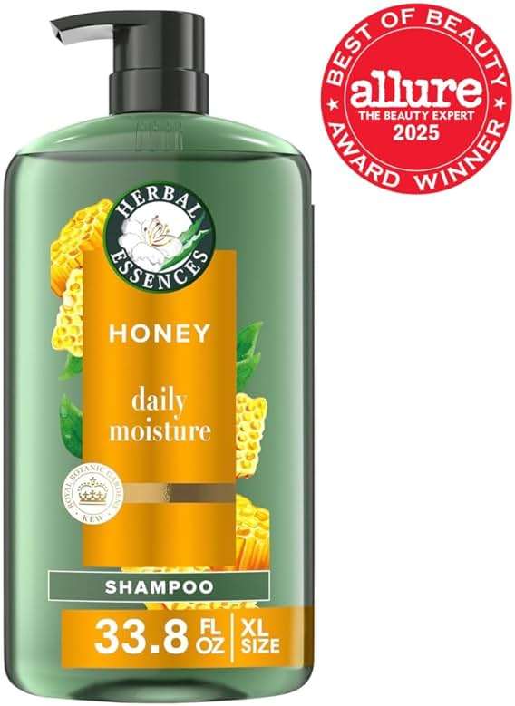 Herbal Essences Sulfate Free Shampoo with Honey for Daily Moisture, Nourishes Dry Hair, Moisturizing Shampoo with Certified Camellia Oil and Aloe Vera, Lightweight For All Hair Types, 33.8oz - Image 2